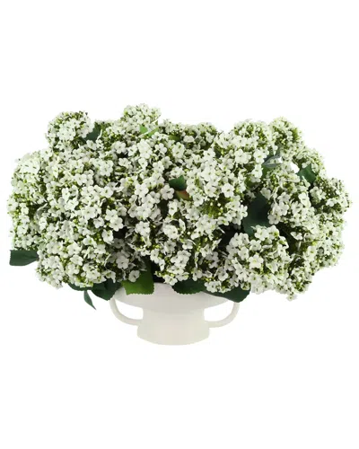 Creative Displays Handmade Faux Budding Hydrangeas In Ceramic Vase In Green