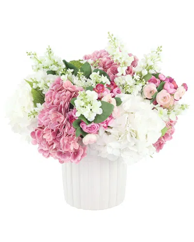 Creative Displays Handmade Faux Centerpiece With Hydrangea In Pink