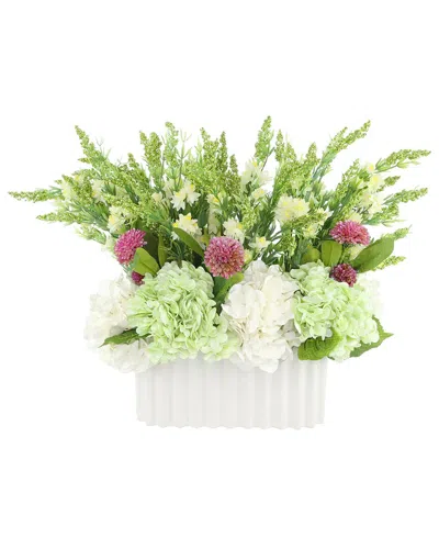 Creative Displays Handmade Faux Hydrangea & Heather Centerpiece In Multi