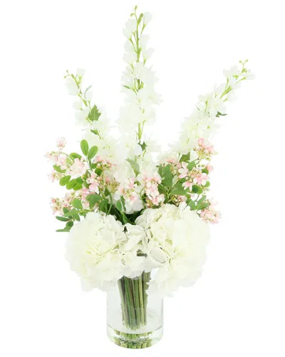 Creative Displays Handmade Faux Hydrangea & Stephanotis Arrangement In Vase In Green