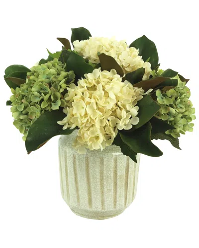 Creative Displays Handmade Faux Hydrangea Centerpiece In Green