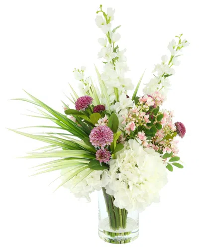 Creative Displays Handmade Faux Mixed Bouquet With Dahlias, Delphiniums &  Hydrangeas In Multi
