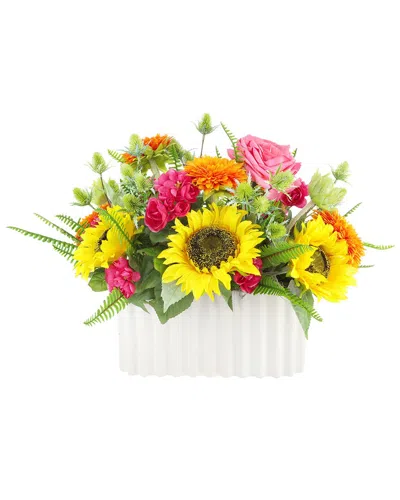 Creative Displays Handmade Faux Mixed Floral With Sunflowers In Multi