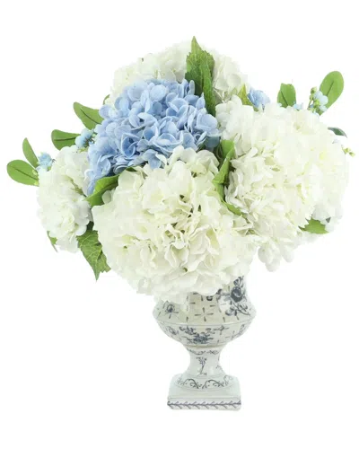 Creative Displays Handmade Faux Mixed Hydrangeas In Decorative Vase In Multi