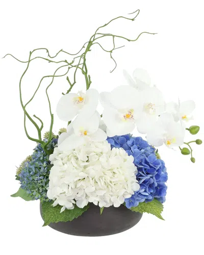 Creative Displays Handmade Faux Modern Centerpiece With Orchids & Hydrangeas In Multi