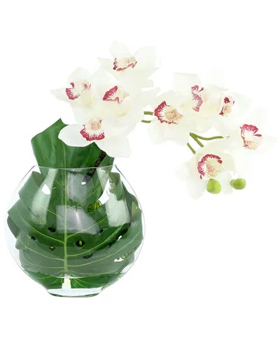 Creative Displays Handmade Faux Orchid & Philodendron Arrangement In Multi