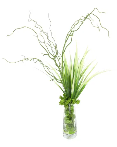 Creative Displays Handmade Faux River Grass & Willow Centerpiece In Green