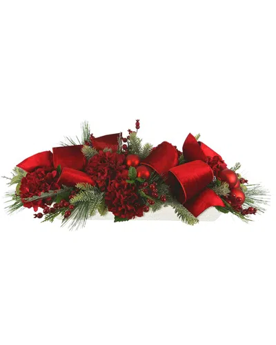 Creative Displays Handmade Holiday Centerpiece With Hydrangeas In Multi