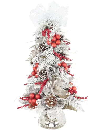 Creative Displays Handmade Led Lit Holiday Tree With Ornaments & Bows In Multi