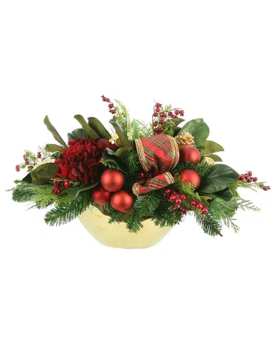 Creative Displays Holiday Arrangement With Red Hydrangeas In Multi