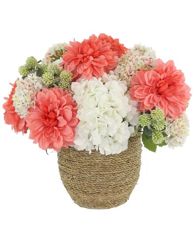 CREATIVE DISPLAYS CREATIVE DISPLAYS HYDRANGEA & DAHLIA ARRANGEMENT IN ROPE POT
