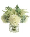 Creative Displays Hydrangea, Heather And Eucalyptus Floral Arrangement In Cream