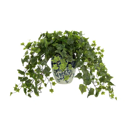 Creative Displays Ivy Plant In A Ceramic Vase In Green