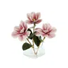 Creative Displays Magnolia Arrangement In Clear Glass Vase