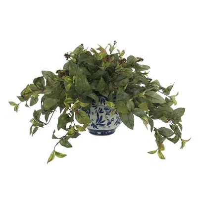 Creative Displays Magnolia Leaf Plant In A Ceramic Vase