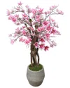 Creative Displays Magnolia Tree In Stone Pot In Pink