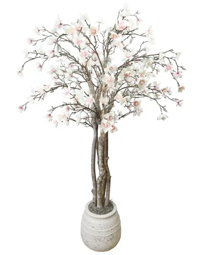 Creative Displays Magnolia Tree In Stone Pot In Pink