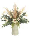 Creative Displays Mixed Floral Arrangement Featuring Pampas, Eucalyptus And Butterfly Magnolias In Pink