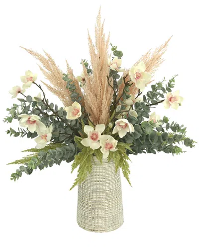 Creative Displays Mixed Floral Arrangement Featuring Pampas, Eucalyptus And Butterfly Magnolias In Pink