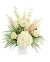 Creative Displays Mixed Floral Arrangement With Peach Pampas Grass In Cream