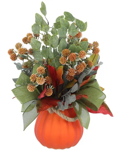 Creative Displays Modern Fall Centerpiece With Eucalyptus & Lucky Berries In Orange