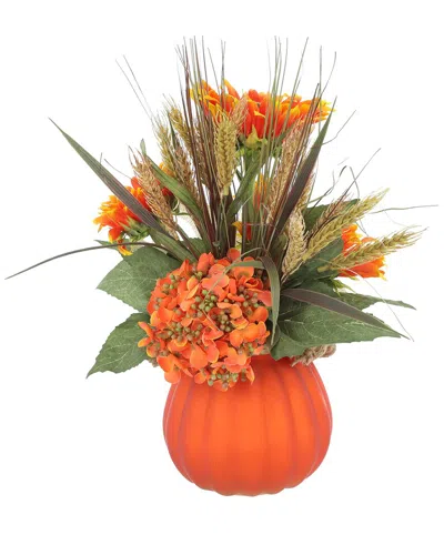 Creative Displays Modern Fall Centerpiece With Sunflowers & Hydrangeas In Multi