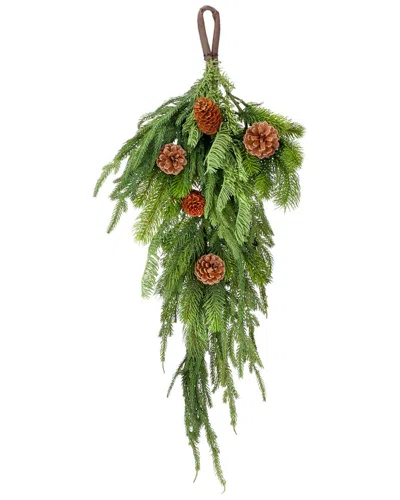 Creative Displays Norfolk Teardrop Holiday Swag In Green