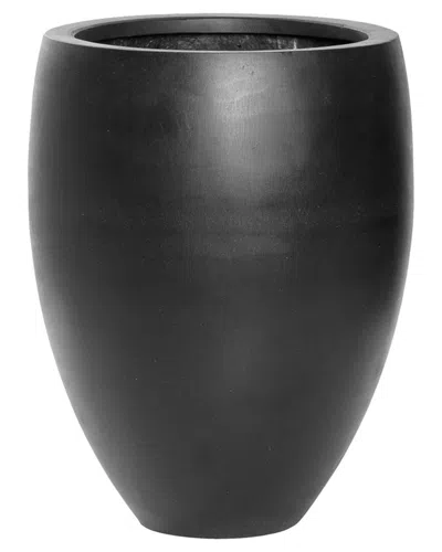 Creative Displays Outdoor Tapered Fiberstone Planter In Black