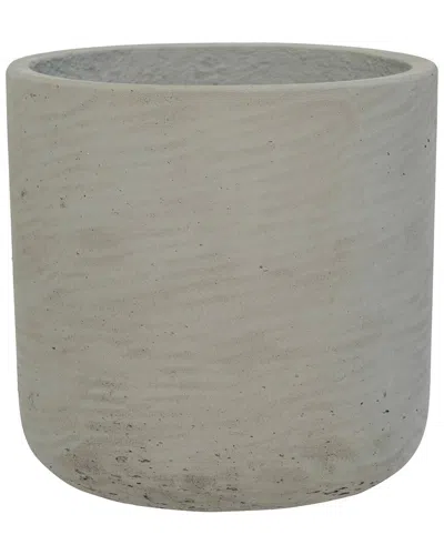 Creative Displays Outdoor Textured Fiberstone Pot In Grey