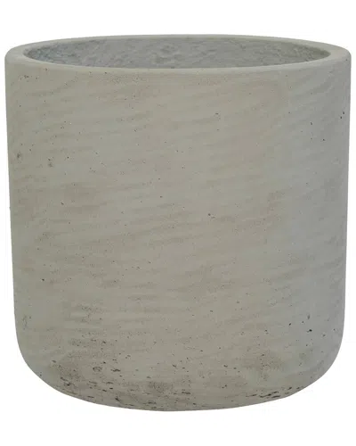 Creative Displays Outdoor Textured Fiberstone Pot In Grey