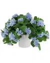 Creative Displays Outdoor Uv Hydrangeas Arranged In Fiberstone Pot In White