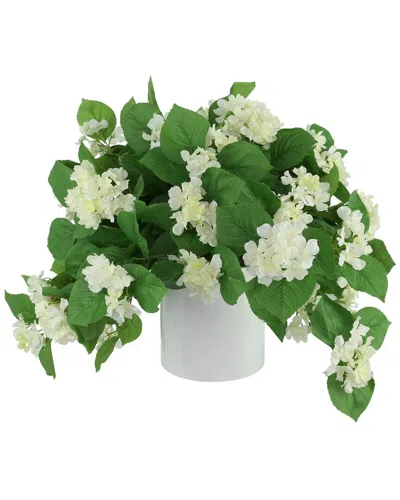 Creative Displays Outdoor Uv Hydrangeas Arranged In Fiberstone Pot