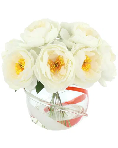 Creative Displays Peony Arranged In A Glass Vase In Multi