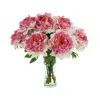 Creative Displays Peony Floral Arrangement In A Tall Glass Vase