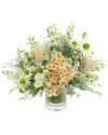 Creative Displays Pink Hydrangea & White Daisy Arrangement In Glass Vase In Pink