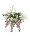 Creative Displays Pink Orchid, Hydrangea And Lilac Chandelier In Pink