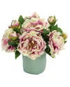 Creative Displays Pink Peony Arrangement In A Ceramic Pot In Pink