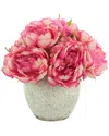 Creative Displays Pink Peony In Ceramic Pot Floral Arrangement In Pink