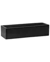Creative Displays Pottery Pots Black Rectangular Planter In Black