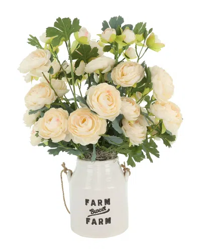 Creative Displays Ranunculus Arranged In Ceramic Pot