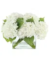 Creative Displays Real Touch Hydrangea In Glass Vase In Multi