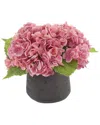 Creative Displays Real Touch Hydrangeas In Fiberstone Pot In Pink