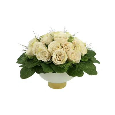 Creative Displays Rose Arrangement With Fern And Leaves In Green