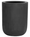 Creative Displays Round Outdoor Fiberstone Pot In Black