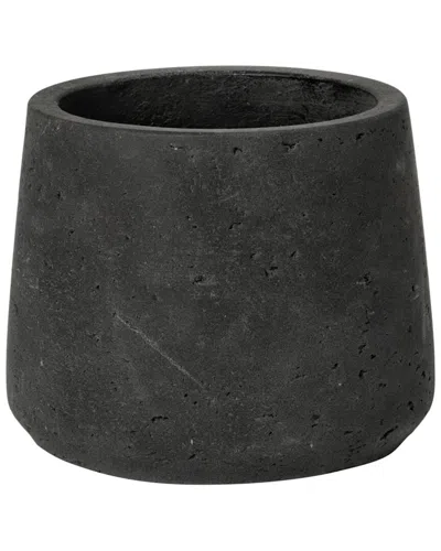 Creative Displays Round Textured Fiberstone Pot In Black