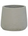 Creative Displays Round Textured Fiberstone Pot In Grey