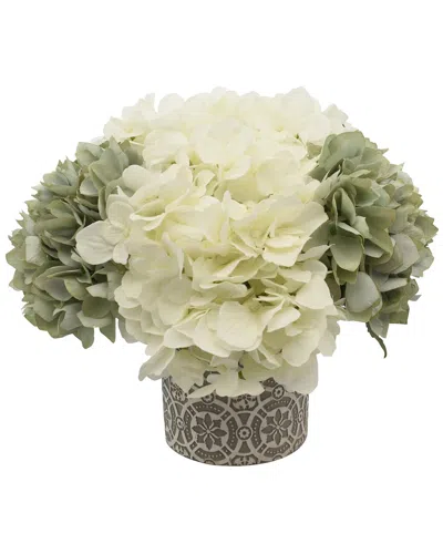 Creative Displays Seafoam And White Hydrangea Floral Arrangement