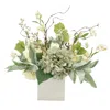 Creative Displays Seafoam & White Hydrangea With Berry Floral Arrangement