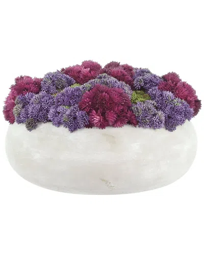 CREATIVE DISPLAYS CREATIVE DISPLAYS SEDUM ARRANGED IN A STONE PLANTER