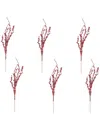 Creative Displays Set Of 12 Christmas Holiday Berry Stem In Red